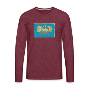 Amazing Superhero - Men's Premium Long Sleeve T-Shirt - heather burgundy