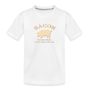 Bacon - Kid’s Premium Organic T-Shirt - white