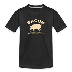 Bacon - Kid’s Premium Organic T-Shirt - black