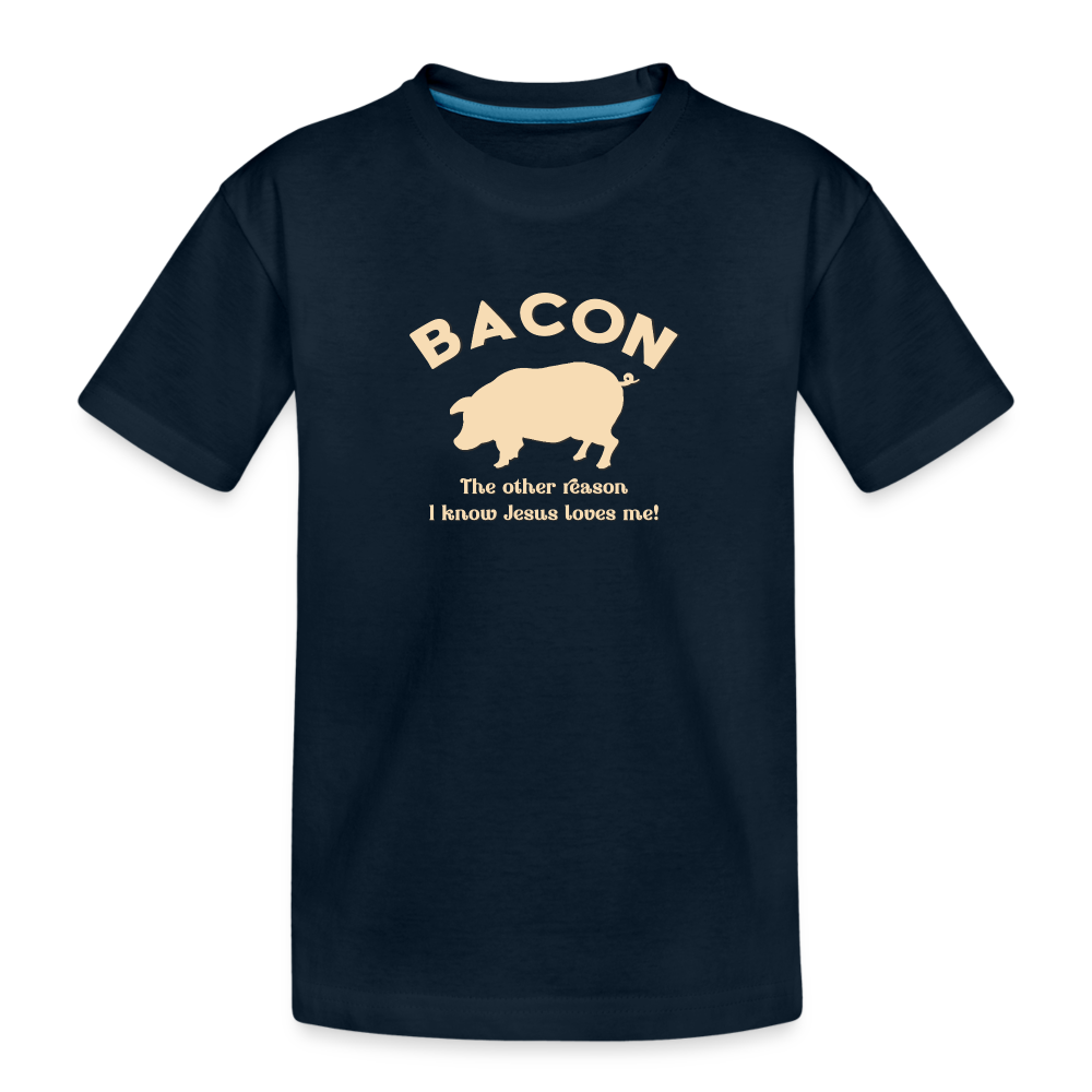 Bacon - Kid’s Premium Organic T-Shirt - deep navy