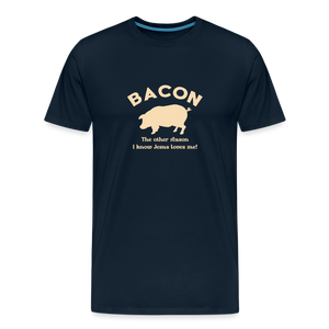 Bacon - Men's Premium T-Shirt - deep navy