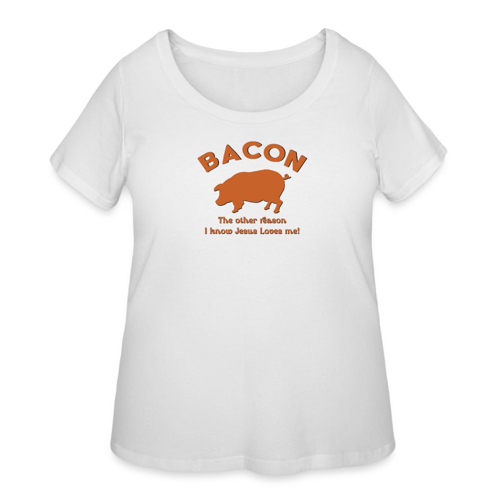 Bacon - Women’s Curvy T-Shirt - white