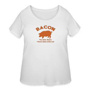 Bacon - Women’s Curvy T-Shirt - white