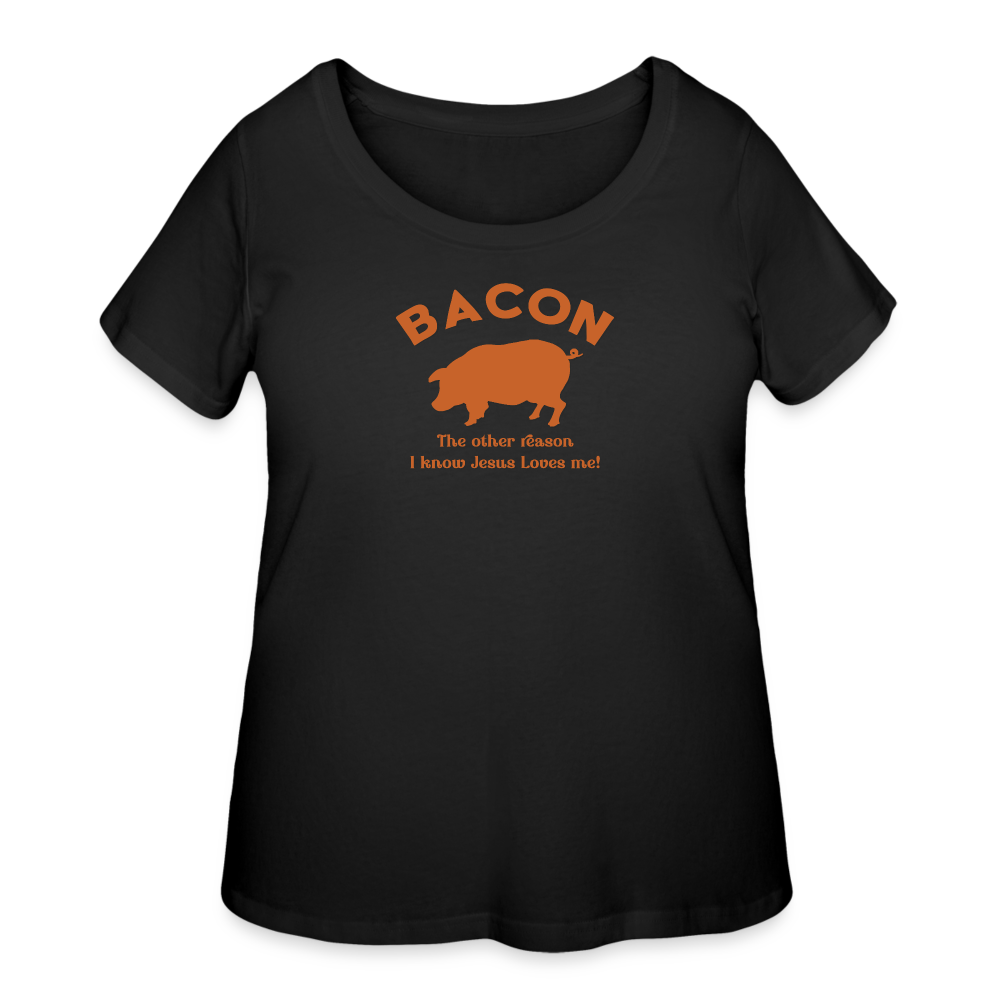 Bacon - Women’s Curvy T-Shirt - black