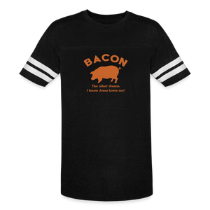 Bacon - Unisex Vintage Sport T-Shirt - black/white