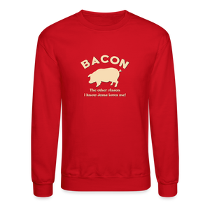 Bacon - Unisex Crewneck Sweatshirt - red