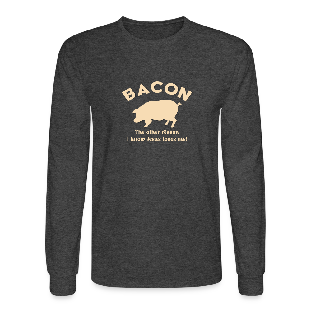 Bacon - Unisex Long Sleeve T-Shirt - heather black