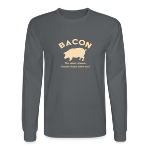 Bacon - Unisex Long Sleeve T-Shirt - charcoal