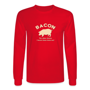 Bacon - Unisex Long Sleeve T-Shirt - red