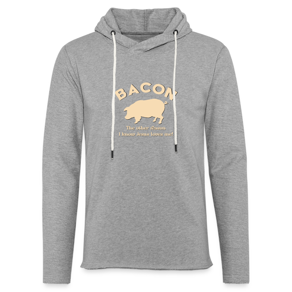 Bacon - Unisex Lightweight Terry Hoodie - heather gray