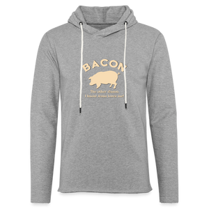 Bacon - Unisex Lightweight Terry Hoodie - heather gray