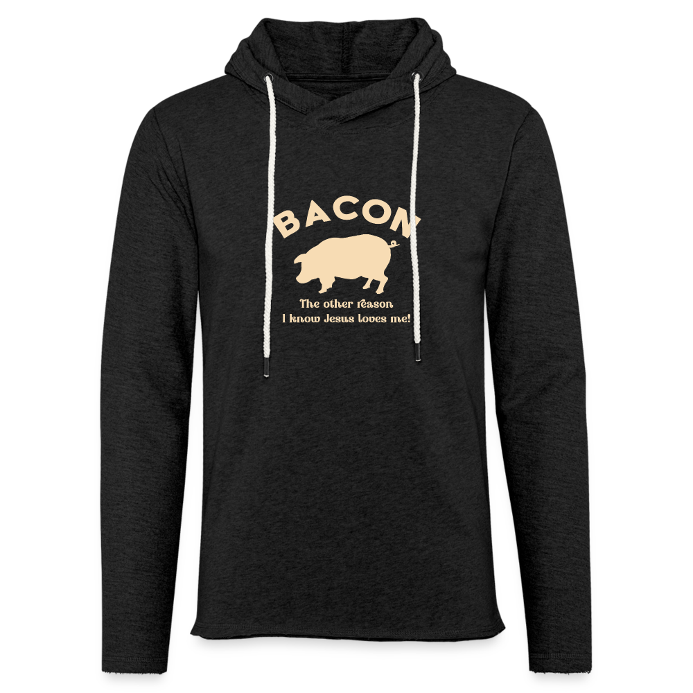 Bacon - Unisex Lightweight Terry Hoodie - charcoal grey