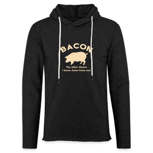 Bacon - Unisex Lightweight Terry Hoodie - charcoal grey