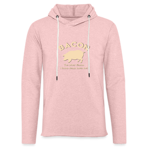 Bacon - Unisex Lightweight Terry Hoodie - cream heather pink