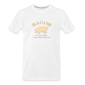 Bacon - Men’s Premium Organic T-Shirt - white