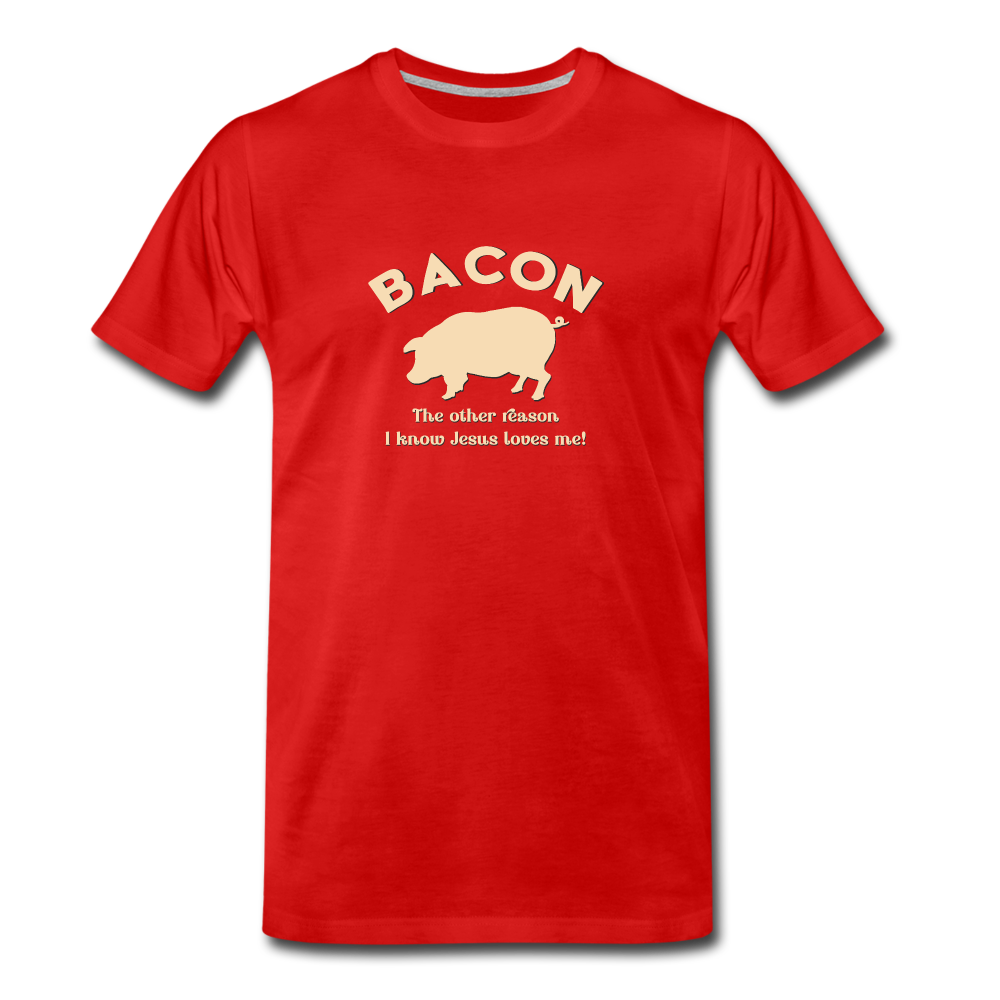 Bacon - Men’s Premium Organic T-Shirt - red