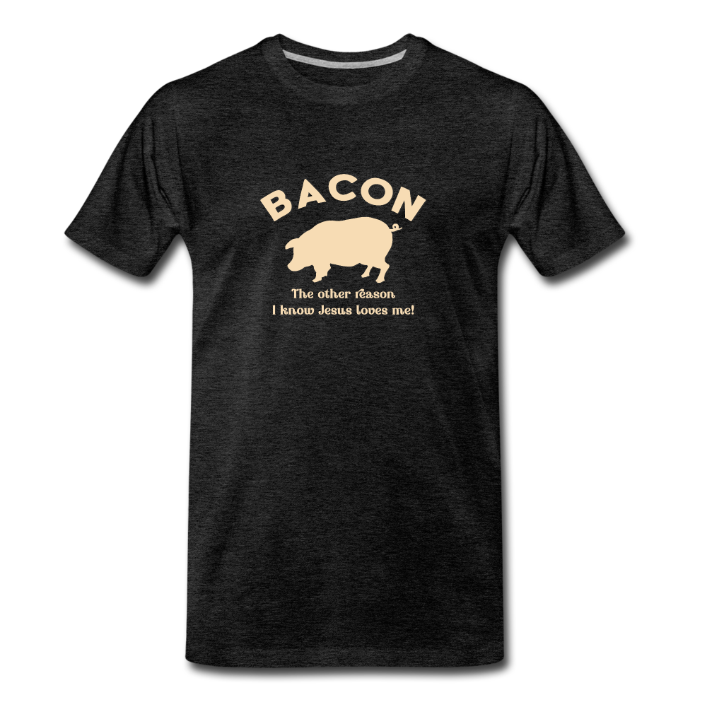 Bacon - Men’s Premium Organic T-Shirt - charcoal grey