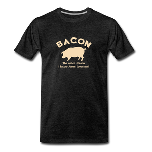 Bacon - Men’s Premium Organic T-Shirt - charcoal grey