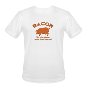Bacon - Men’s Moisture Wicking Performance T-Shirt - white
