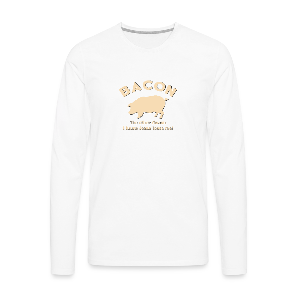 Bacon - Men's Premium Long Sleeve T-Shirt - white