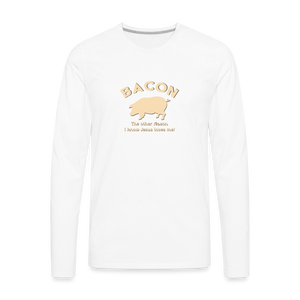 Bacon - Men's Premium Long Sleeve T-Shirt - white