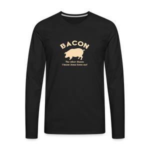 Bacon - Men's Premium Long Sleeve T-Shirt - black