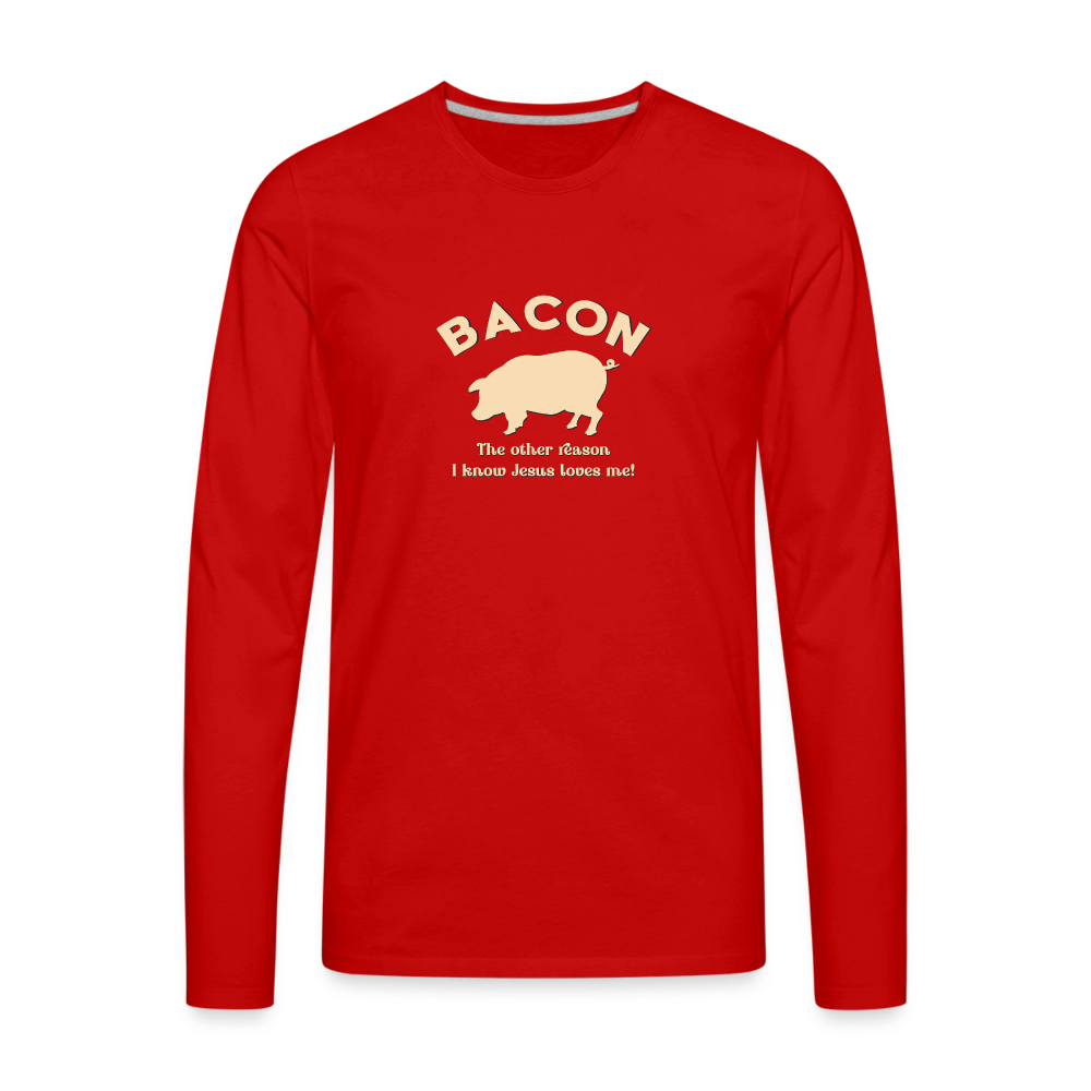 Bacon - Men's Premium Long Sleeve T-Shirt - red