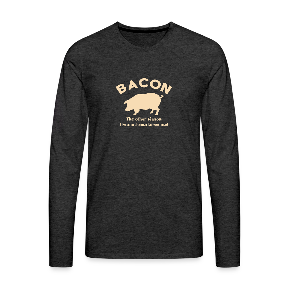 Bacon - Men's Premium Long Sleeve T-Shirt - charcoal grey