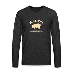 Bacon - Men's Premium Long Sleeve T-Shirt - charcoal grey