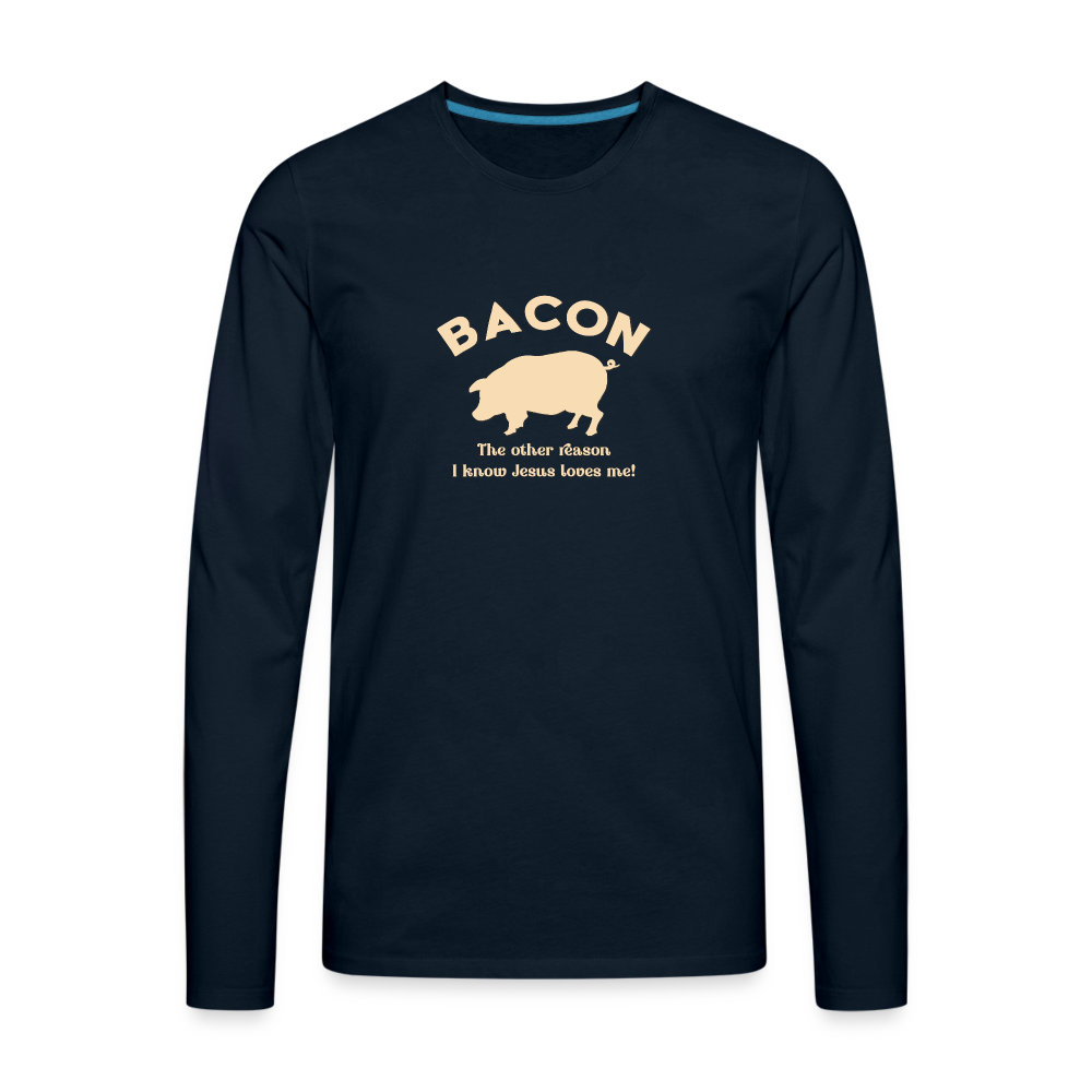 Bacon - Men's Premium Long Sleeve T-Shirt - deep navy