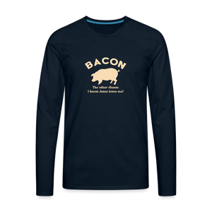 Bacon - Men's Premium Long Sleeve T-Shirt - deep navy