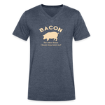 Bacon - Men's V-Neck T-Shirt - heather navy
