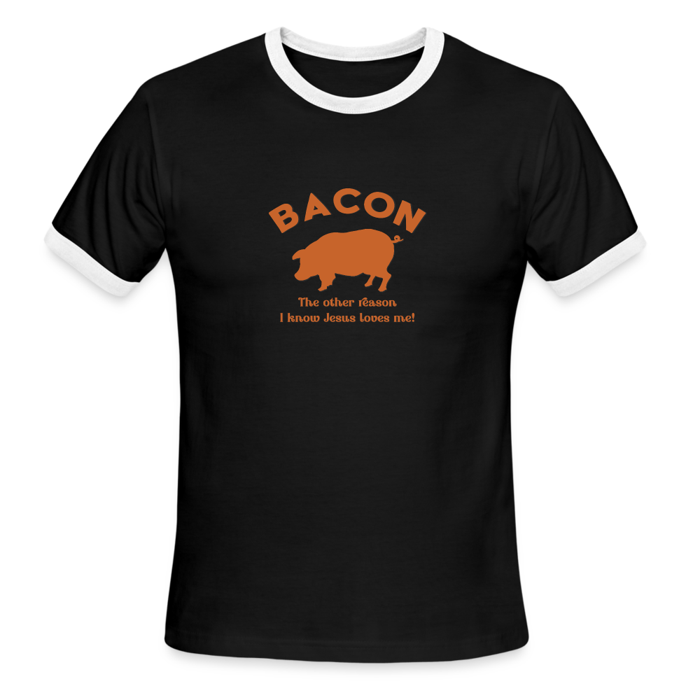 Bacon - Men's Ringer T-Shirt - black/white