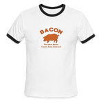 Bacon - Men's Ringer T-Shirt - white/black