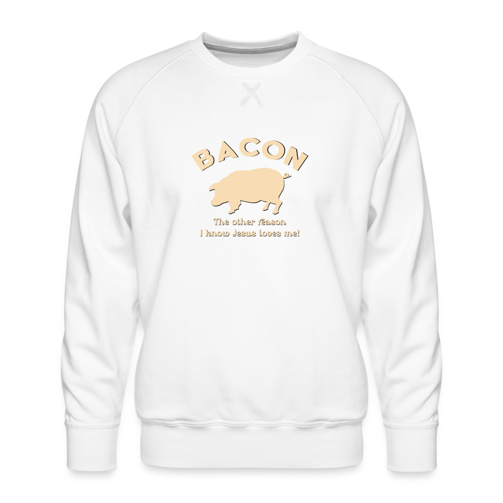 Bacon - Men’s Premium Sweatshirt - white