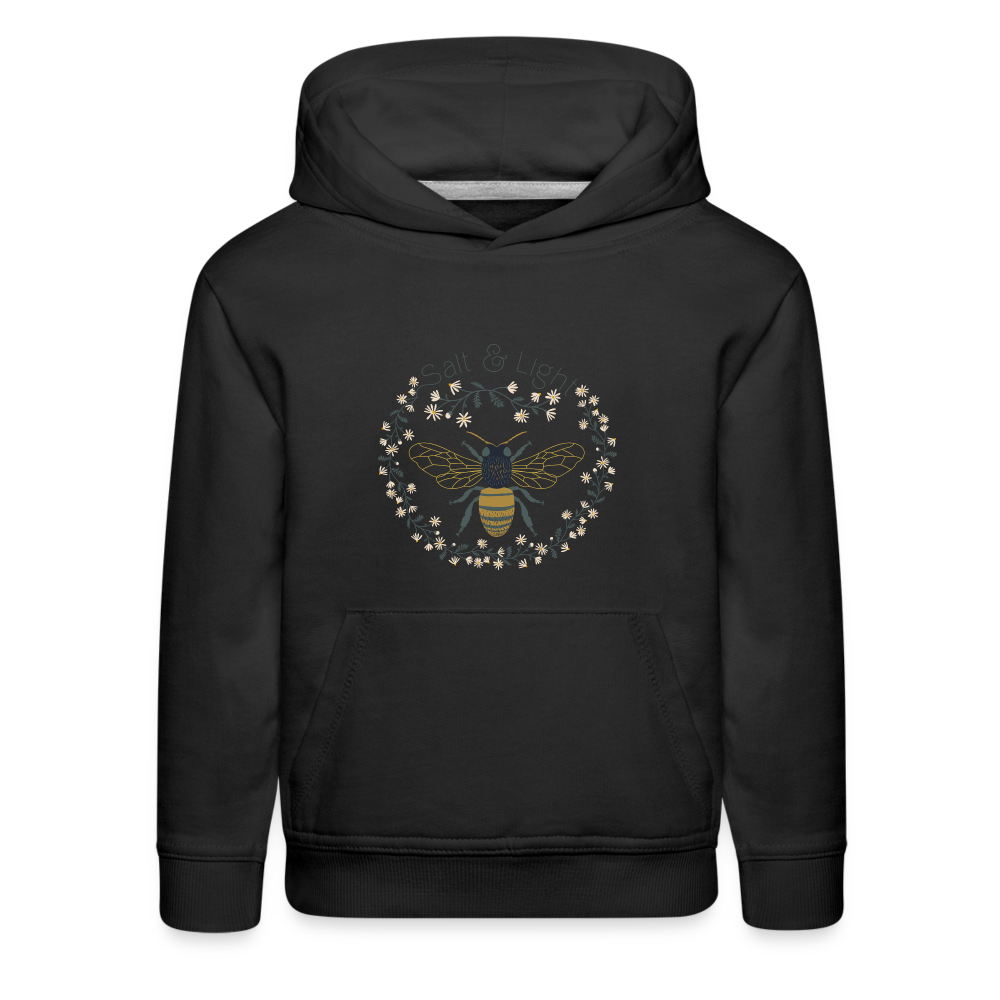 Bee Salt & Light - Kids‘ Premium Hoodie - black