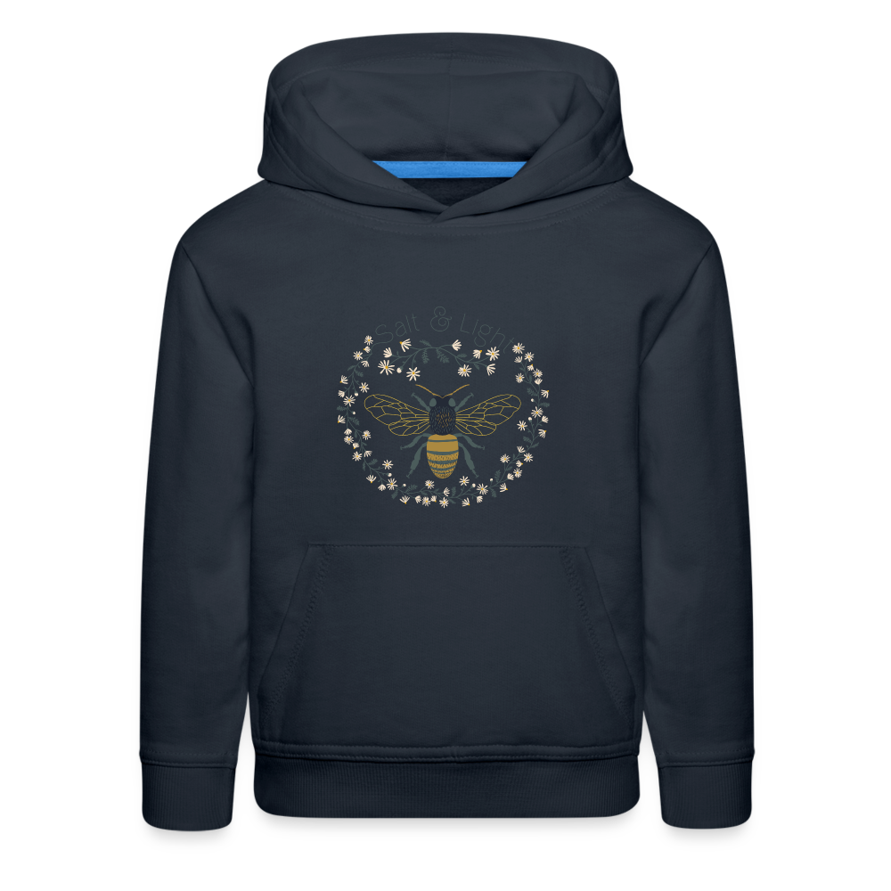 Bee Salt & Light - Kids‘ Premium Hoodie - navy