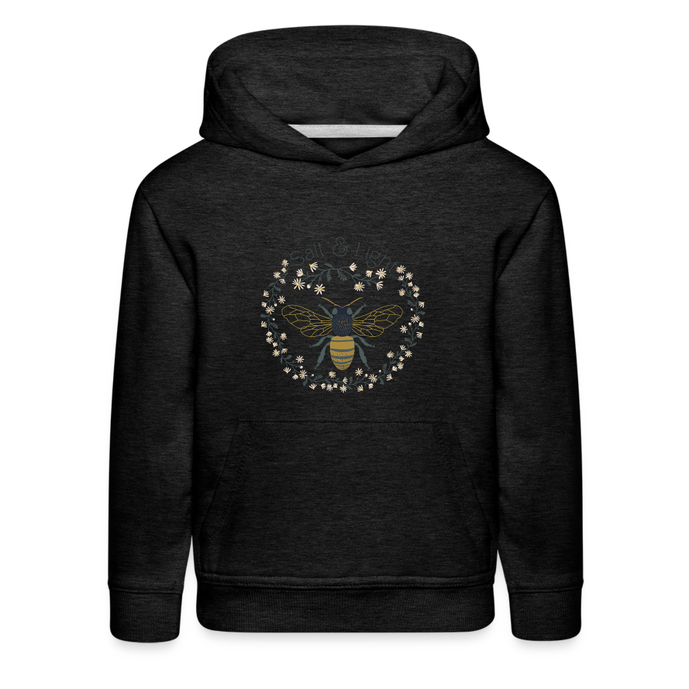 Bee Salt & Light - Kids‘ Premium Hoodie - charcoal grey