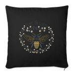 Bee Salt & Light - Throw Pillow Cover - black