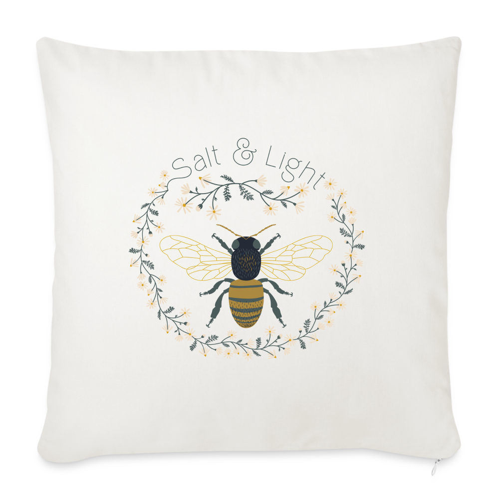 Bee Salt & Light - Throw Pillow Cover - natural white