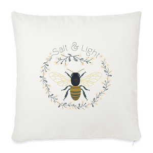 Bee Salt & Light - Throw Pillow Cover - natural white