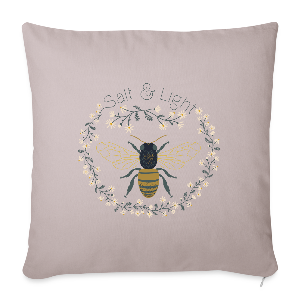 Bee Salt & Light - Throw Pillow Cover - light taupe