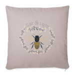 Bee Salt & Light - Throw Pillow Cover - light taupe