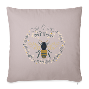 Bee Salt & Light - Throw Pillow Cover - light taupe