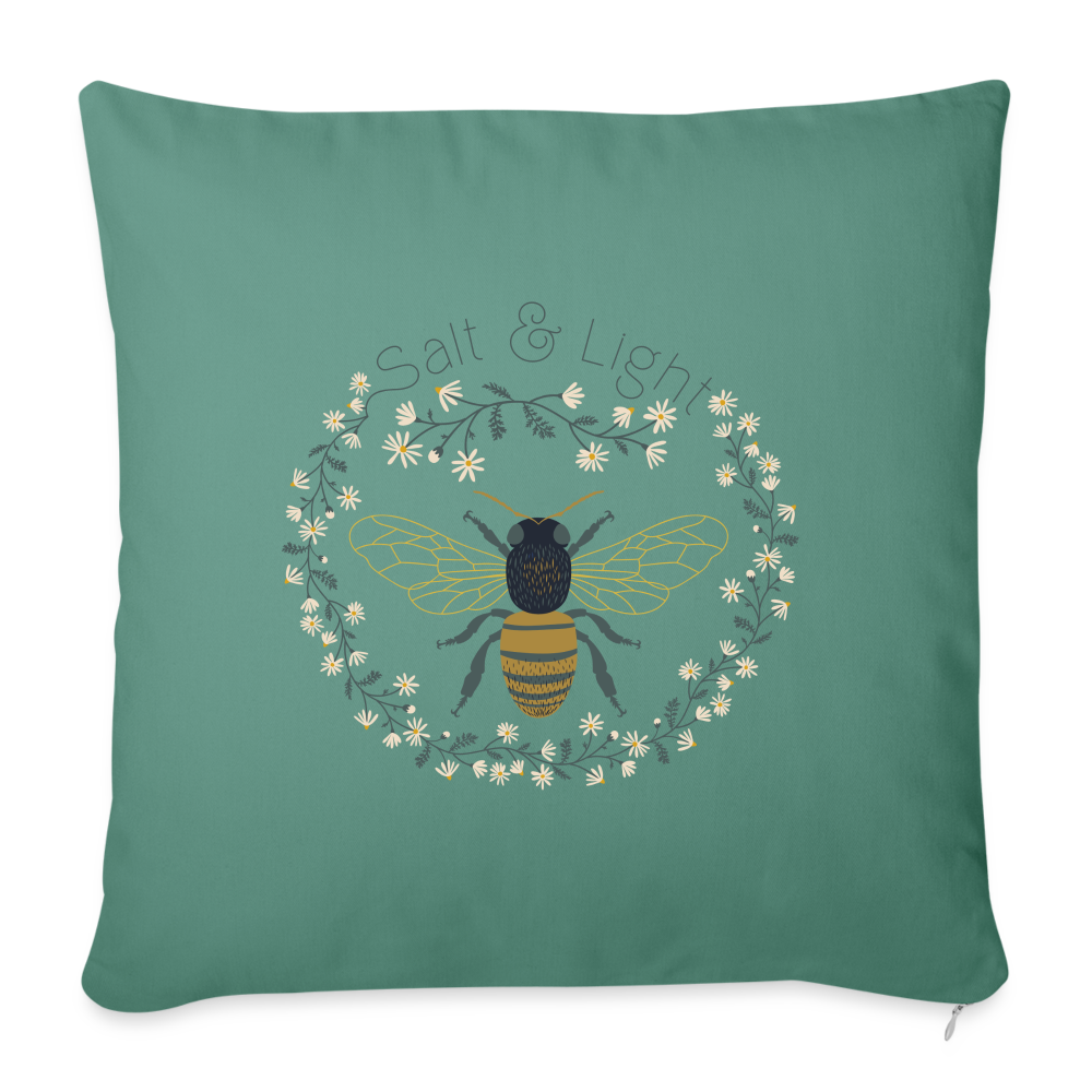 Bee Salt & Light - Throw Pillow Cover - cypress green