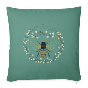Bee Salt & Light - Throw Pillow Cover - cypress green