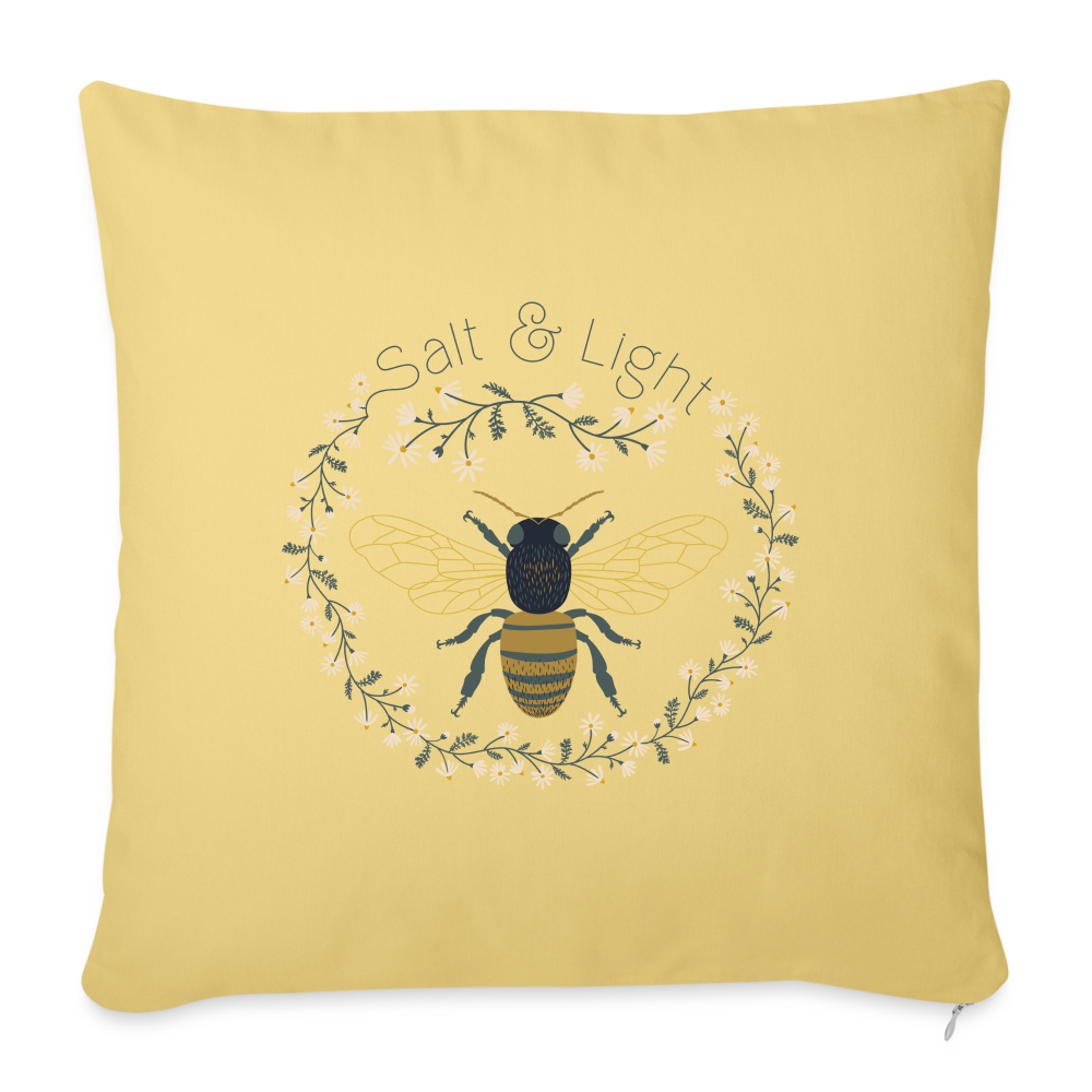 Bee Salt & Light - Throw Pillow Cover - washed yellow