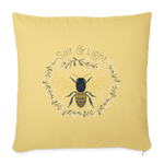 Bee Salt & Light - Throw Pillow Cover - washed yellow
