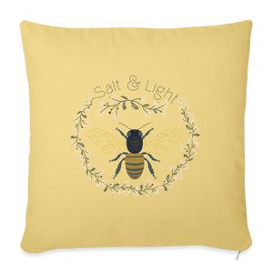 Bee Salt & Light - Throw Pillow Cover - washed yellow