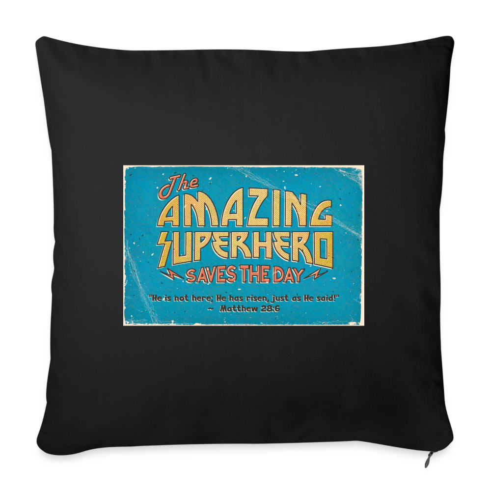 Amazing Superhero - Throw Pillow Cover - black